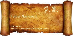 Fata Marcell névjegykártya